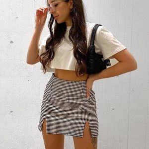 Princess Polly Motel Zida Skirt Black/White